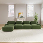 Boneless Sectional Couch, No Assembly Required, 152.7” L Shaped Modular Cloud - Image 2
