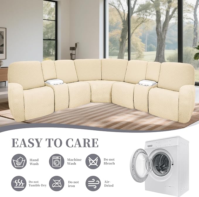 100% Waterproof Sectional Recliner Couch Covers - Image 8