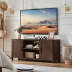 Joaxswe Farmhouse 55" Entertainment Center, Walnut Tv Stand - Image 5