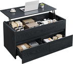 Coffee Table Lift Top with 2 Drawers, 40 Inch Multi-Function Coffee Table with - Image 7