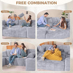 Luxanimarion 136'' Large Sectional Cloud Couches - Image 6