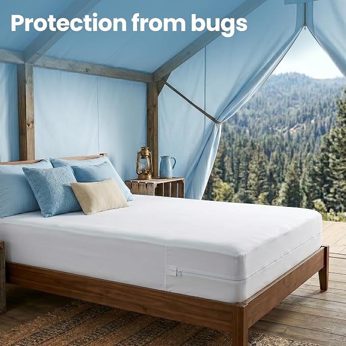 Utopia Bedding Queen Mattress Protector Zippered, 100% Waterproof Bed Bug and - Image 5
