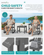 SERWALL Outdoor Rocking Chair Set of 2 - Image 4
