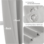 MIULEE Blackout Curtains for Bedroom 2 Panels 40 x 54 Inch Long Silver | - Image 4