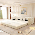 90.6'' Velvet Folding Floor Sofa Bed by Unknown