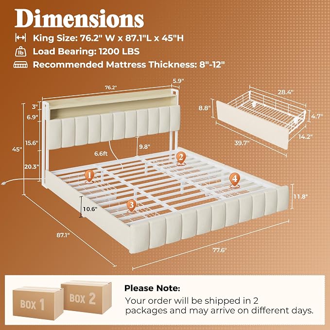 PRAISUN Bed Frame King Size - Image 2