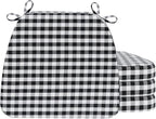 AAAAAcessories D-Shaped Chair Cushions, Machine-Washable Cover, Checkered by AAAAAcessories