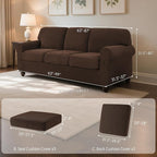 SUBRTEX 7 Pieces Stretch Sofa Slipcover, Couch Cover - Image 3