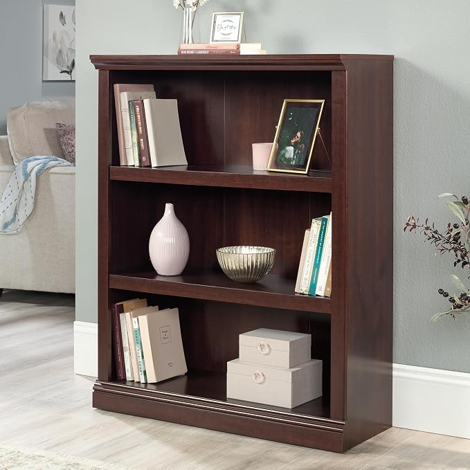 Sauder Miscellaneous Storage 3-Shelf Bookcase/ Book shelf, Select Cherry finish - Image 2