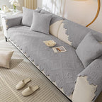 Cotton Quilted Dog Couch Cover for Sofa Farmhouse Rustic Embroidery Sectional - Image 4