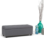 SIMPLIHOME Hamilton Storage Ottoman - Image 4