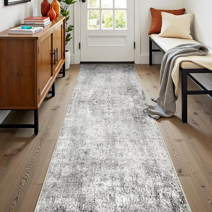 RELEANY Washable Runner 2'x8' Abstract Area Rug - Image 2