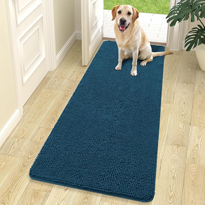 OLANLY Dog Door Mat for Muddy Paws 70x24, Super Absorbent Chenille Mud Mat | by OLANLY