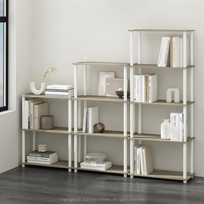 Furinno Turn-N-Tube Book Shelf, 5-Tier Bookshelf, Bookcase - Image 2