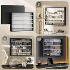 HOMCOM 5-Tier Display Cabinet, Glass Door Cabinet - Image 7