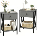 VECELO Nightstands Set of 2, Modern Bedside End Tables, Night Stands by VECELO