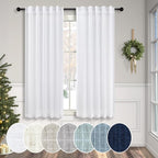 Pitalk White Curtains 38 Inch Width - Image 7