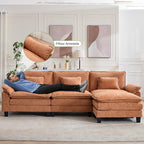 Oprisen 120" Modular Sectional Sofa, Comfy Cloud Couch Sectional Sofa - Image 4