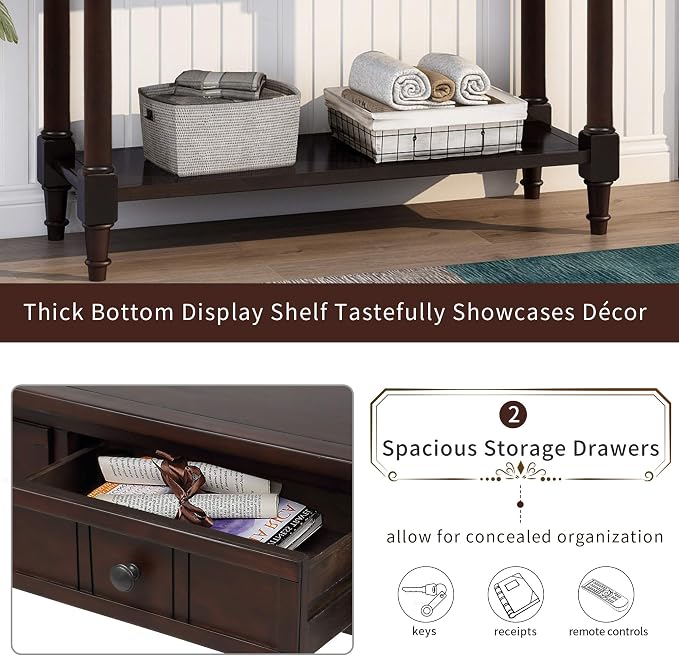 Harper & Bright Designs TREXM Daisy Series Console Table Traditional Design - Image 5