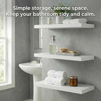 SAUMONIERES Floating Shelves Wall Shelf Solid Wood - Image 2