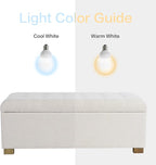 Homepop Home Decor | Upholstered Large Tufted Ottoman Storage Bench | Ottoman - Image 7