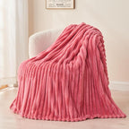 NEWCOSPLAY Fleece Ribbed Cozy Queen Blanket - Image 9