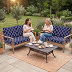 8Pcs Patio Cushion Covers Stretch Outdoor Furniture Protector Slipcovers | - Image 2