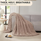 L'AGRATY Chunky Knit Throw Blanket - Image 6