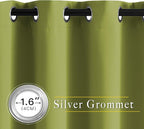NICETOWN Room Darkening Fresh Green Curtains 84 inches Long, Grommet Room - Image 2