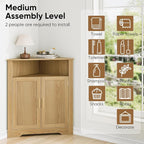 Smuxee Bathroom Corner Cabinet, Floor Corner Storage Cabinet - Image 6