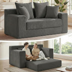 3-in-1 Convertible Sofa Bed, Boneless Loveseat Sleeper & Folding Couch Bed by Winzoo