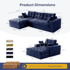 MAXYOYO Sectional Sofa Couch and Chaise Lounge, L Shaped Modern Cloud Couch - Image 2