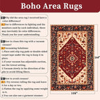 SERISSA 9x12 Washable Non Slip Boho Area Rug - Image 2