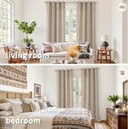 YoungsTex Extra Long Linen Curtains 108 Inch Length - Image 2
