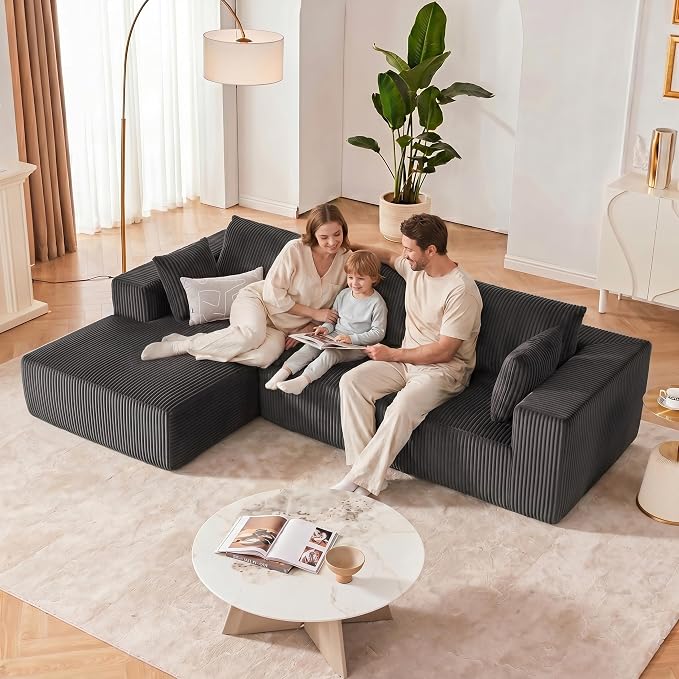 108” Modular Sectional Sofa, Cloud Sectional Couch - Image 2