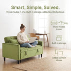 3 in 1 Convertible Sofa Bed, Loveseat Sleeper Sofa - Image 2