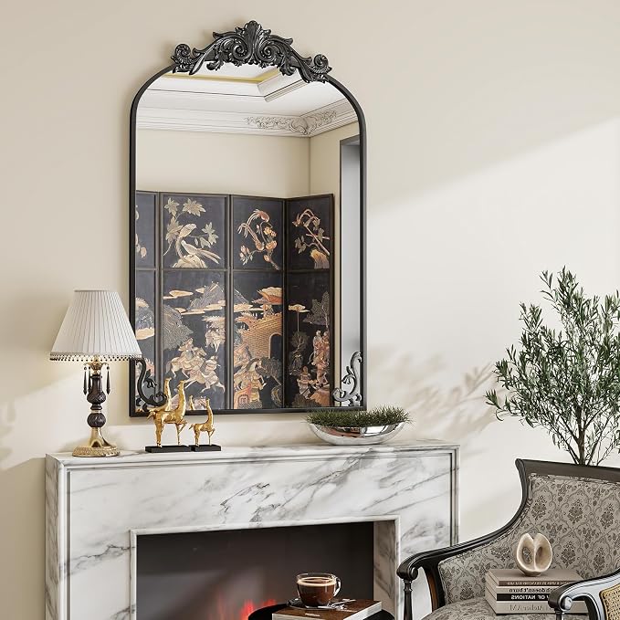 VooBang 26x38 inch Vintage Arched Bathroom Mirror - Image 6