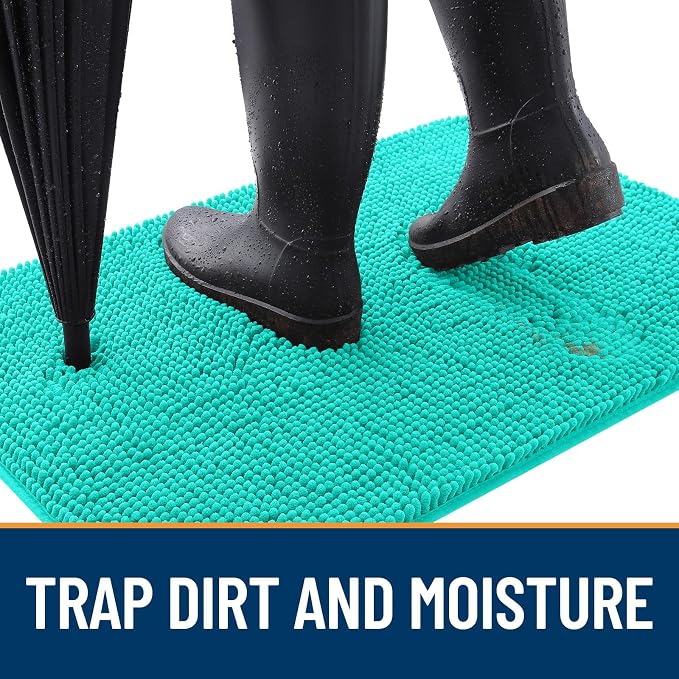 OLANLY Dog Door Mat for Muddy Paws 54x24, Super Absorbent Chenille Mud Mat | - Image 2