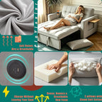 70” 3-in-1 Convertible Sofa Bed Couch - Image 5