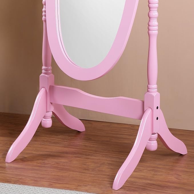 Roundhill Furniture Queen Anna Style Floor Cheval Mirror - Image 3