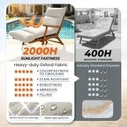 Outdoor Chaise Lounge Chair Cushion, Waterproof Non-Slip Patio Chaise Lounge - Image 8