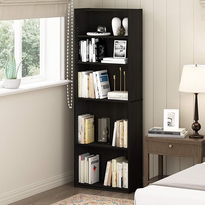 Furinno JAYA Book Shelf, 5-Tier Bookshelf, Bookcase - Image 2
