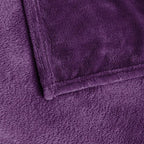 BEDELITE Fleece Blanket Soft Plush Queen Size Bed Blanket Purple 90"x90" | - Image 7