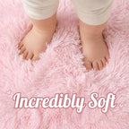 Pink Rugs for Bedroom Girls, Fluffy 4x6 Soft Plush Fuzzy Shaggy Kids Area Rug - Image 2