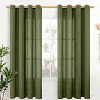 YoungsTex Olive Linen Curtains 72 Inch Length 2 Panels by YoungsTex