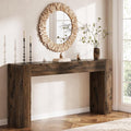 Solid Wood Console Table, 63-Inch Farmhouse Sofa Table Behind Couch by TribewoodbyTribesigns