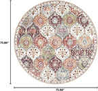 Lahome Moroccan Washable Round Area Rug, Soft Round Rugs 6ft Ultra-Thin | - Image 2