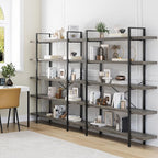 OtterOasis Bookshelf Set, Heavy Duty 5-Tier Industrial Bookcase, 120lbs Shelf - Image 8