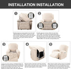 Genina Recliner Chair Cover, Stretch Reclining Chair Covers, Recliner Sofa - Image 7