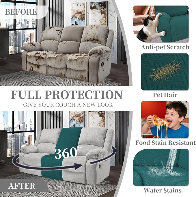 100% Waterproof Sectional Recliner Couch Covers - Image 6